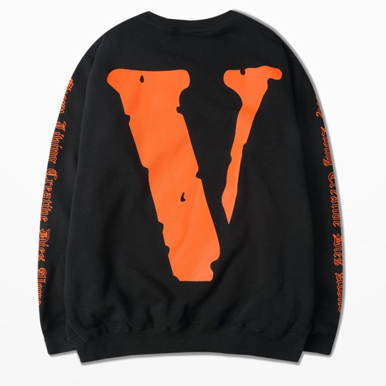 Свитшот VLONE "";Black/Orange/V off""; фото № 3