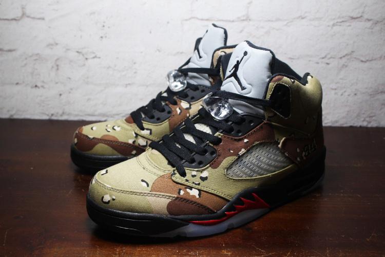 Air Jordan 5 Retro x Supreme "";Camo""; фото № 3