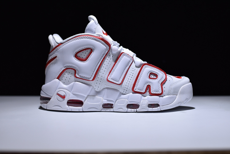 NIKE Air More Uptempo "";White/Red Lines""; фото № 3