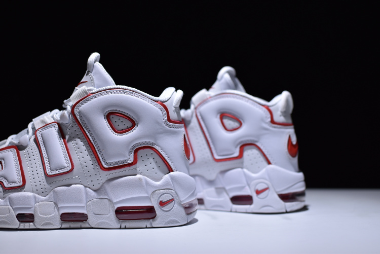 NIKE Air More Uptempo "";White/Red Lines""; фото № 5