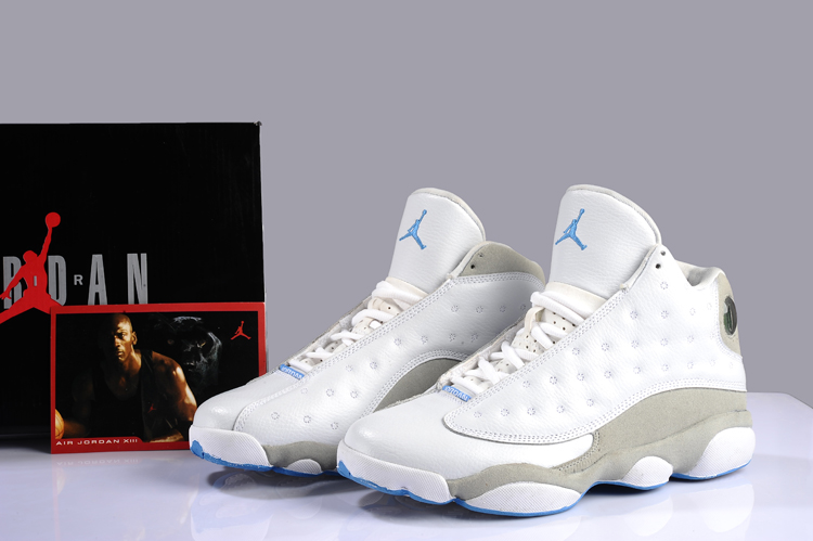 Air Jordan 13 Retro "";White/Grey/University Blue""; фото № 2