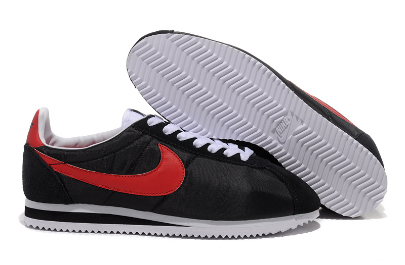 Nike Cortez Classic Nylon "";Black/Red""; фото № 3